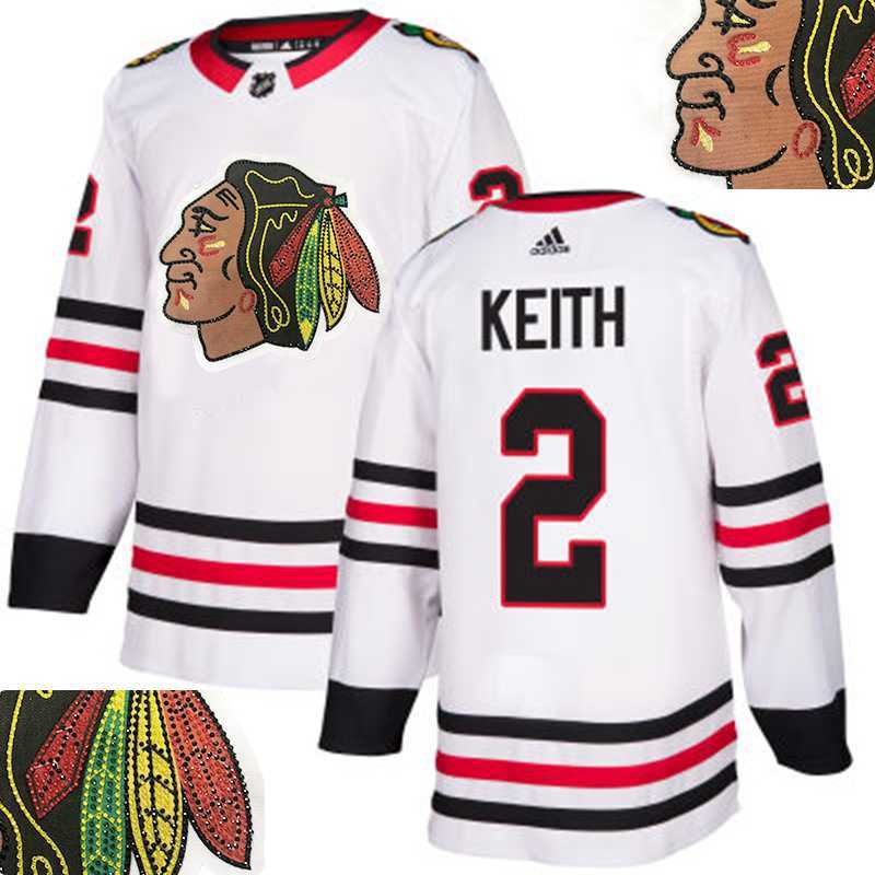 Blackhawks #2 Keith White With Special Glittery Logo Adidas Jersey,We sell and wholesale Blackhawks #2 Keith White With Special Glittery Logo Adidas Jersey on line form chian!
